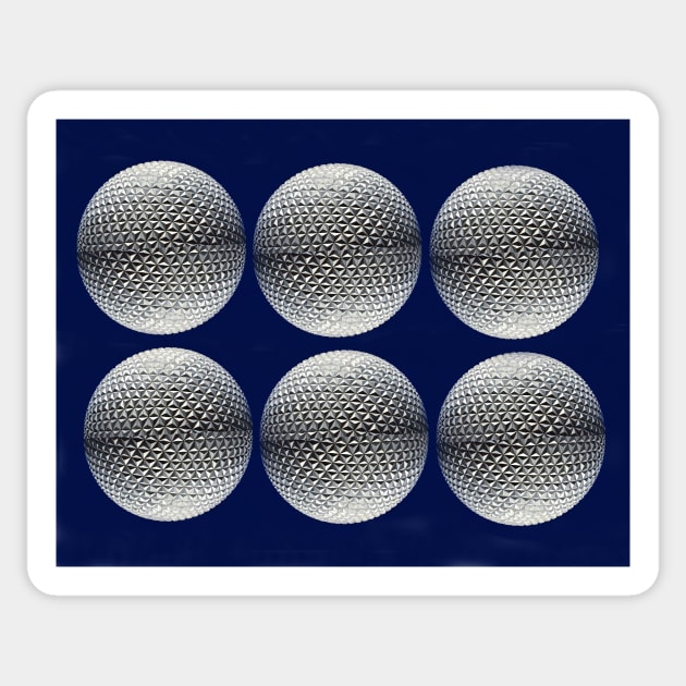 Six geaodesic spheres Sticker by dltphoto